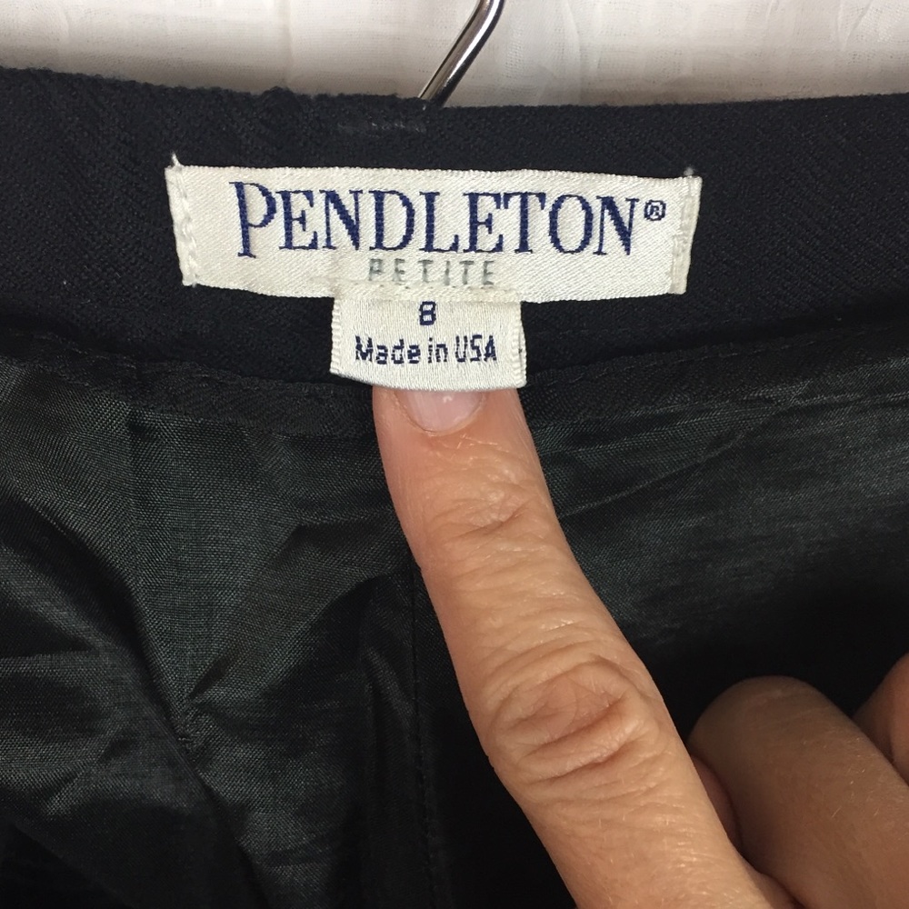 Pendleton 100% Virgin Wool Black Pants Women’s sz8